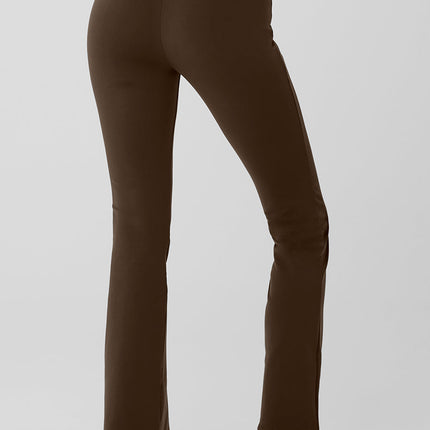 alo Women's Airbrush High-Waist 7/8 Flutter Legging - Espresso