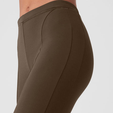 alo Women's High-Waist 7/8 Zip It Flare Legging - Espresso