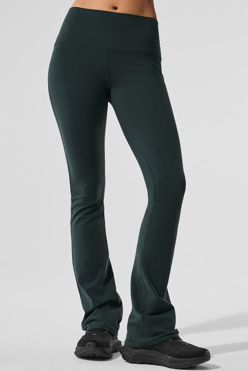 alo Women's Airbrush High-Waist Bootcut Legging - Charcoal Green