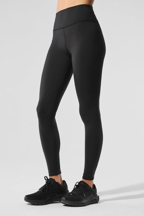 alo Women's Airbrush Winter Warm High-Waist Nocturne Legging - Black