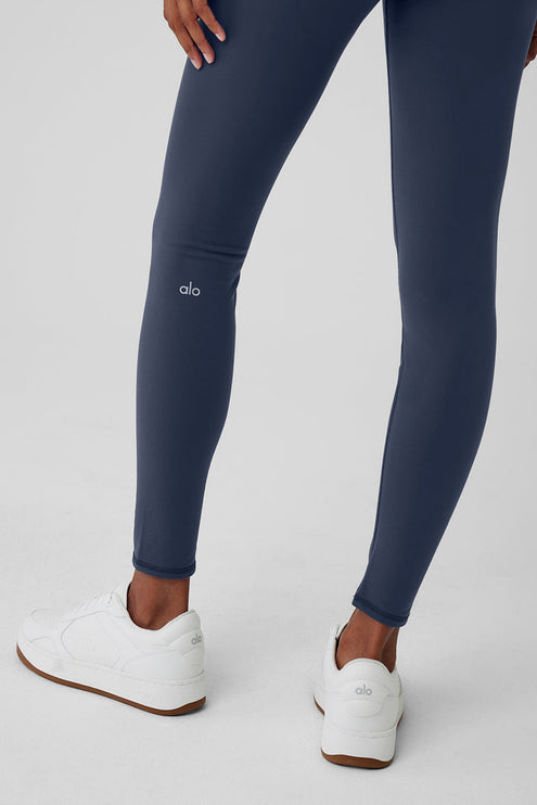alo Women's Airbrush Winter Warm High-Waist Nocturne Legging - Navy