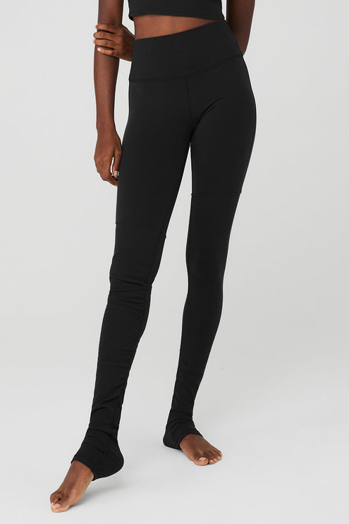 alo Women's Airbrush High-Waist Highlight Goddess Legging - Black