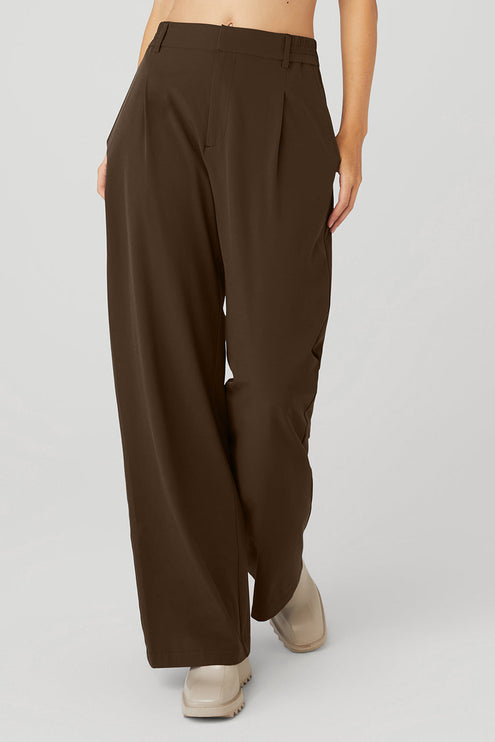 alo Women's High-Waist Pursuit Trouser - Espresso