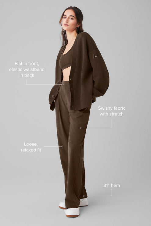 alo Women's High-Waist Pursuit Trouser - Espresso