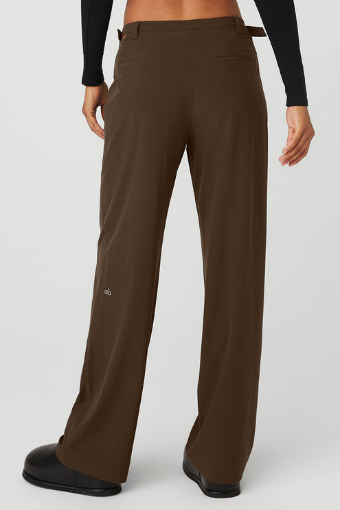 alo Women's Mid-Rise Showdown Trouser - Espresso
