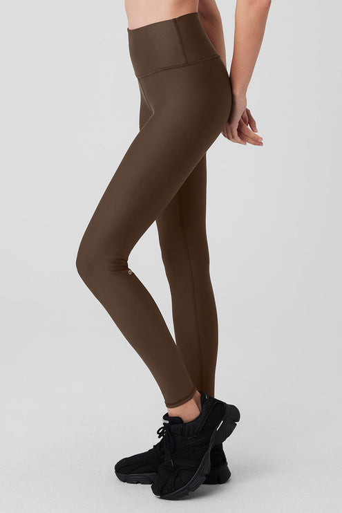 alo Women's Airlift Winter Warm High-Waist Legging - Espresso