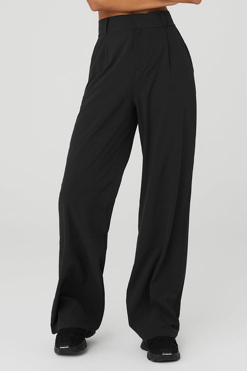 alo Women's High-Waist Dreamscape Trouser (Long) - Black