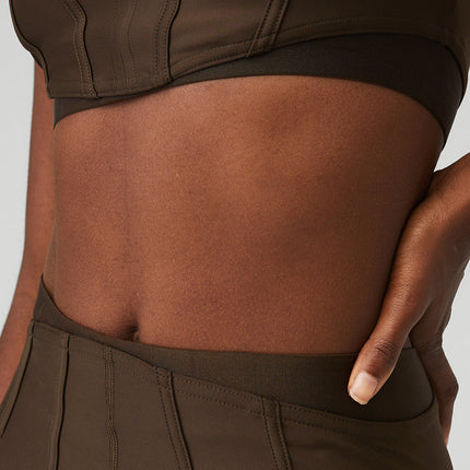 alo Women's Airlift High-Waist 7/8 Corset Legging - Espresso