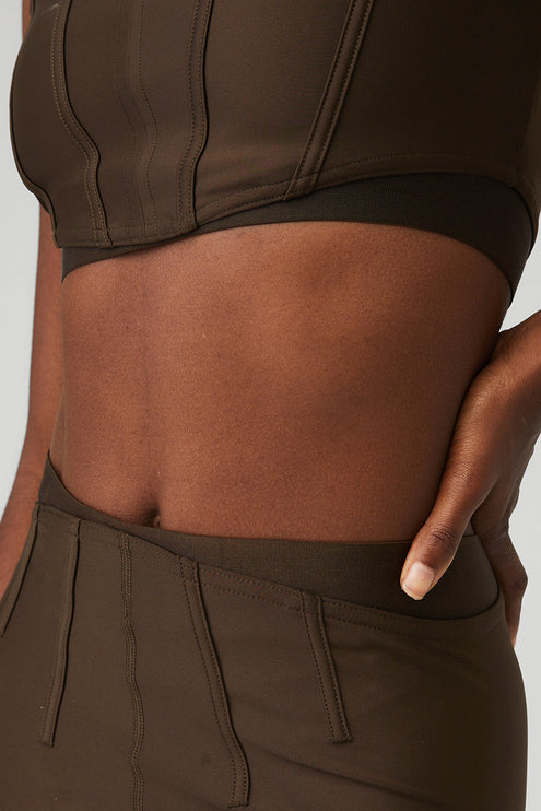 alo Women's Airlift High-Waist 7/8 Corset Legging - Espresso