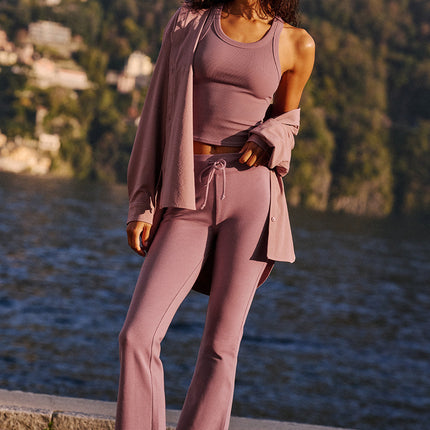 alo Women's Sway Bootcut Sweatpant - Smoky Quartz