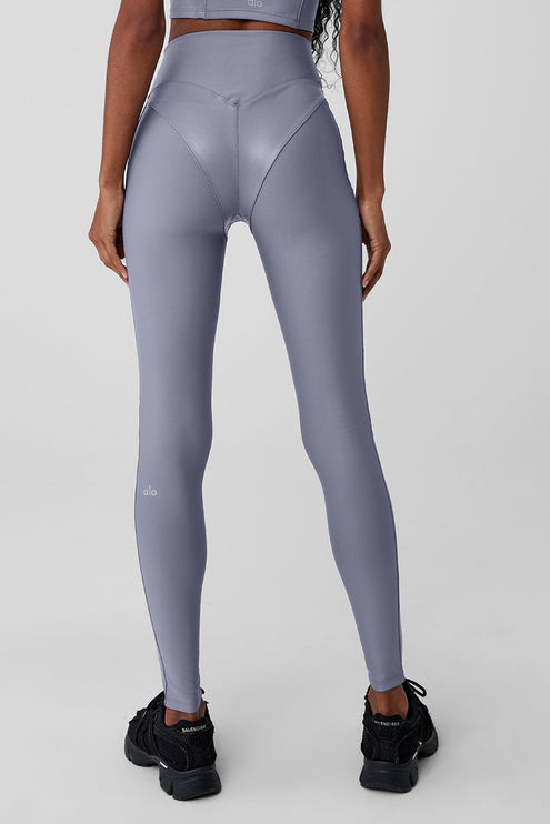 alo Women's Airlift Winter Warm High-Waist Supermoto Legging - Fog