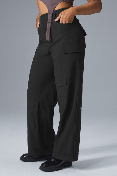 alo Women's Workwear Cargo Pant - Black