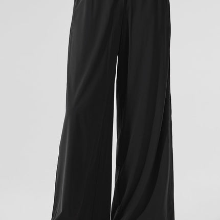 alo Women's Breezy Wide Leg Pant (Long) - Black