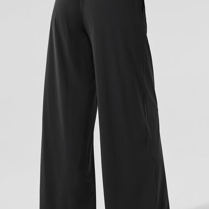 alo Women's Breezy Wide Leg Pant (Long) - Black