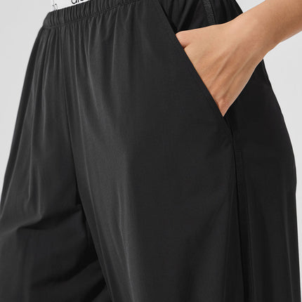 alo Women's Breezy Wide Leg Pant (Long) - Black