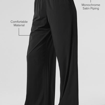 alo Women's Breezy Wide Leg Pant (Long) - Black