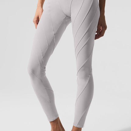 alo Women's Washed Alosoft High-Waist Sunray Legging - Grey Sky Wash