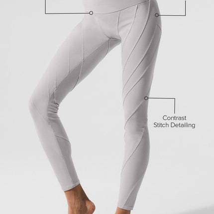 alo Women's Washed Alosoft High-Waist Sunray Legging - Grey Sky Wash