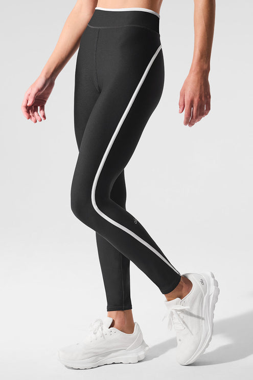 alo Women's Airlift High Waist Charger 7/8 Legging Black/White