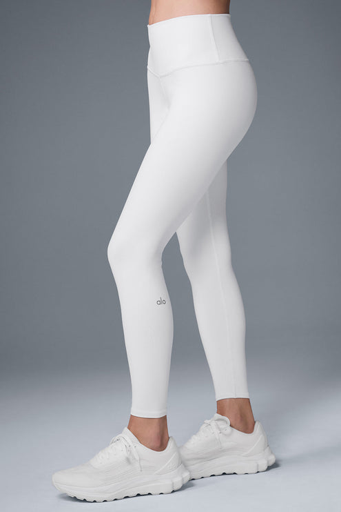 alo Women's 7/8 High-Waist Airbrush Legging - White