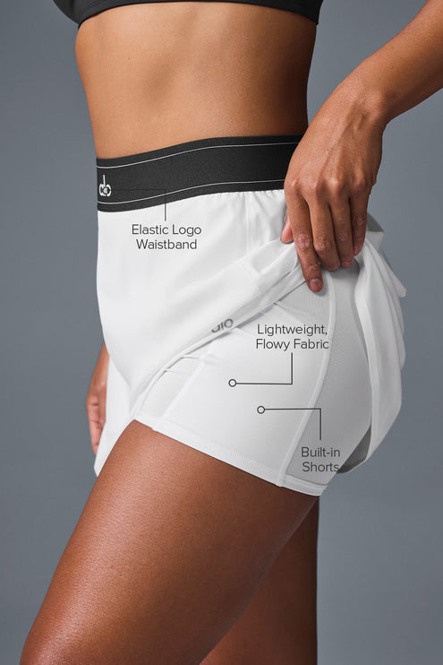 alo Women's Match Point Tennis Skirt White