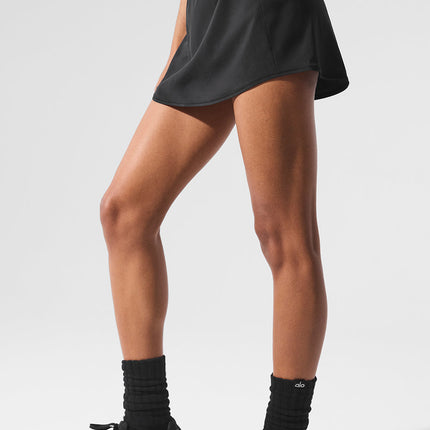 alo Women's Match Point Tennis Skirt Black