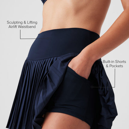 alo Women's Grand Slam Tennis Skirt Navy