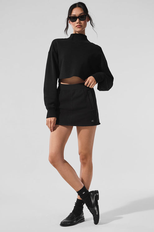 alo Women's Polar Fleece Wintry Mix Skirt - Black