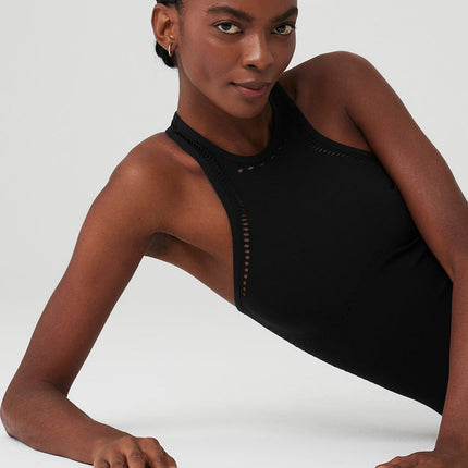 alo Women's Seamless Open Air Racerback Dress - Black