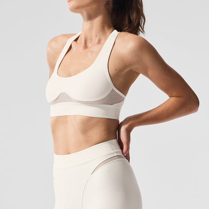 alo Women's Airlift Rebel Bra - Ivory