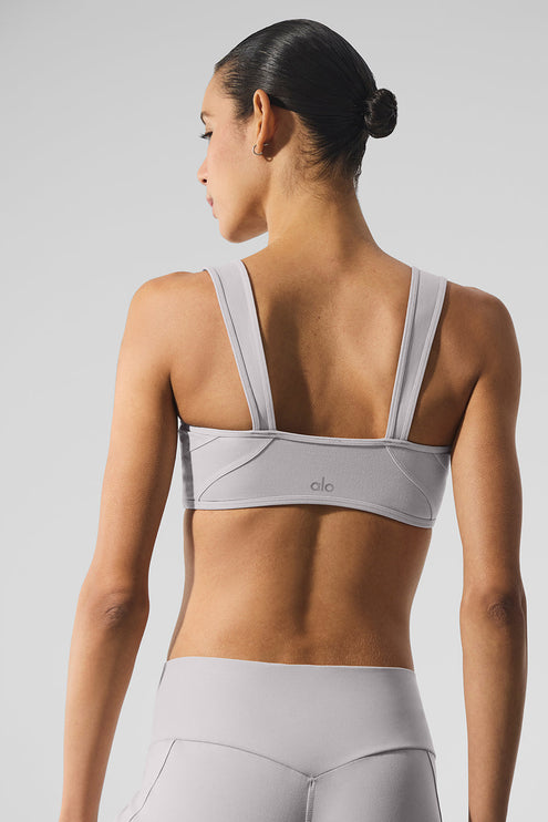 alo Women's Washed Alosoft Sunray Bra - Grey Sky Wash