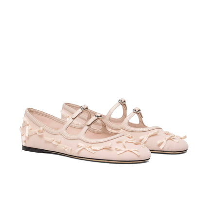 Marc Jacobs Women's The Bow Mesh Kiki Ballerina Beige