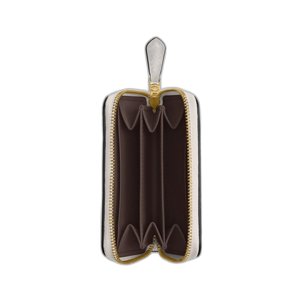 Coach Women's Essential Small Zip Around Card Case Brass/Chalk