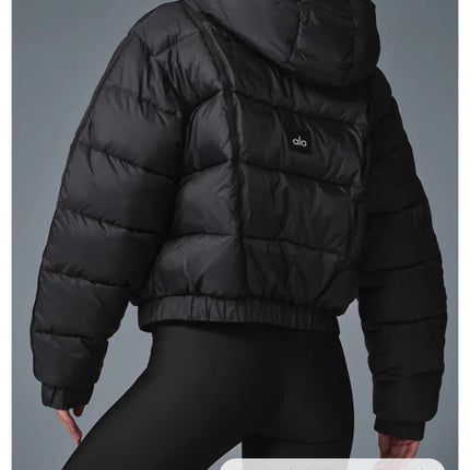 alo Women's Aspen Love Puffer Jacket Black