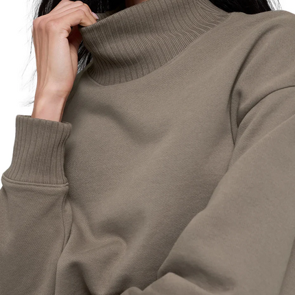 alo Women's Cropped Serenity Coverup Light Cocoa