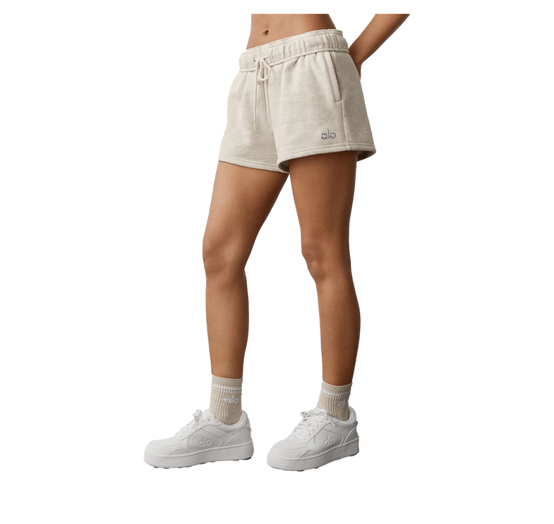 alo Women's Accolade Short Oatmeal Heather
