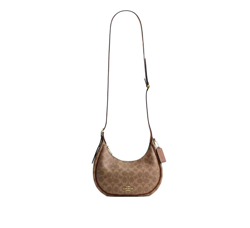Coach Women's Emily Shoulder Bag In Signature Canvas Gold/Tan/Brown