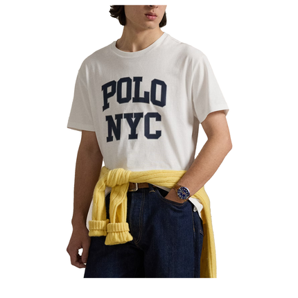 Polo Ralph Lauren Men's Classic Fit Jersey Graphic T-Shirt White