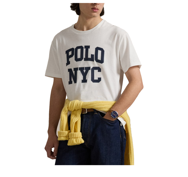 Polo Ralph Lauren Men's Classic Fit Jersey Graphic T-Shirt White