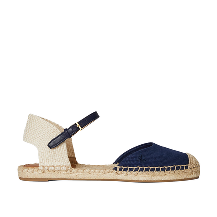 Polo Ralph Lauren Women's Robby Canvas Espadrille Flat Refined Navy/Natural