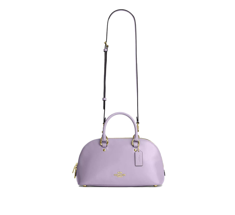 Coach Women's Lara Satchel Bag Gold/Lilac