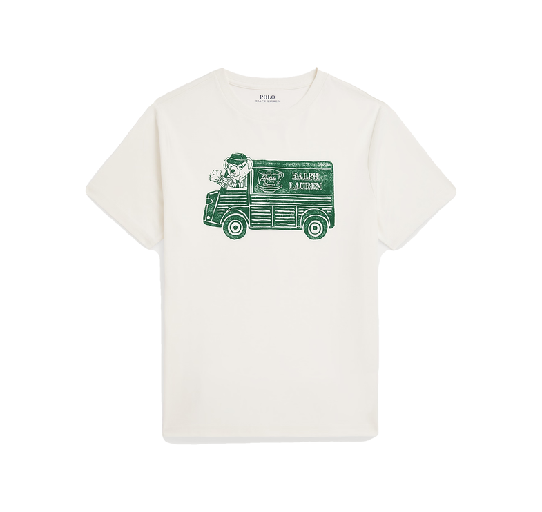 Polo Ralph Lauren Boy's Ralph’s Coffee Polo Bear Tee White