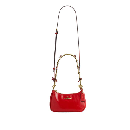 Coach Women's Teri Mini Crossbody Bag With Bows Gold/Bright Cherry