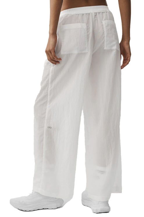 alo Women's Ripstop Electric Straight Leg Pant White