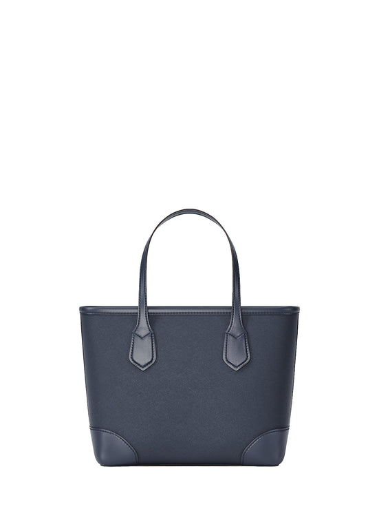 Michael Kors Women's Eva Extra-Small Saffiano Leather Convertible Tote Bag Navy/Silver