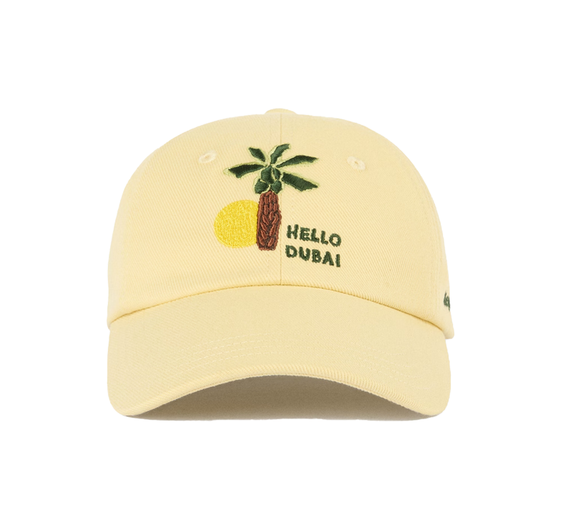 Jacquemus Unisex The Hello Dubai Baseball Cap Dubai Palm Yellow
