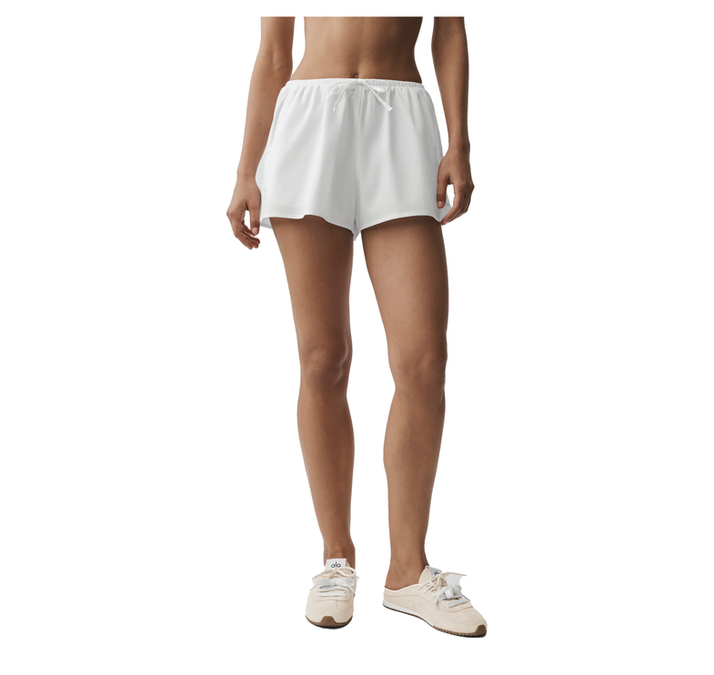 alo Women's Cotton High-Waist Real Deal Short White