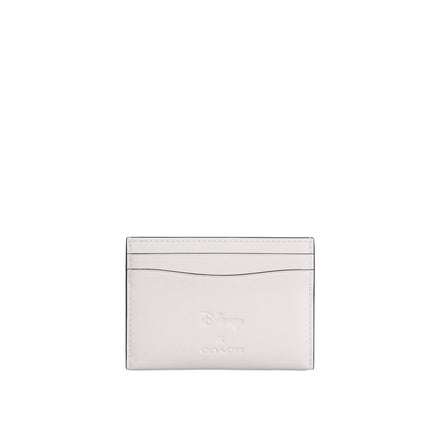 Coach Women's Disney X Coach Essential Card Case With Sticker Print Brass/Chalk Multi
