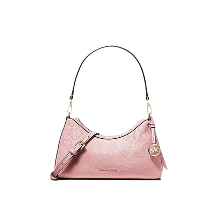 Michael Kors Women's Sammy Small Pebbled Leather Convertible Crossbody Bag Powder Blush/Gold