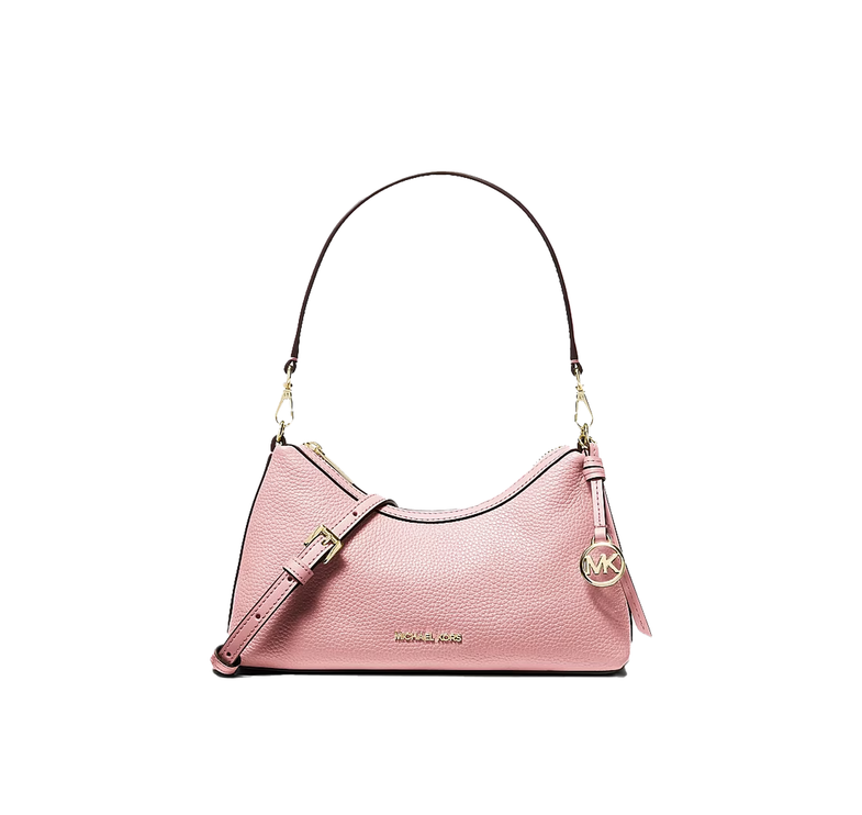 Michael Kors Women's Sammy Small Pebbled Leather Convertible Crossbody Bag Powder Blush/Gold